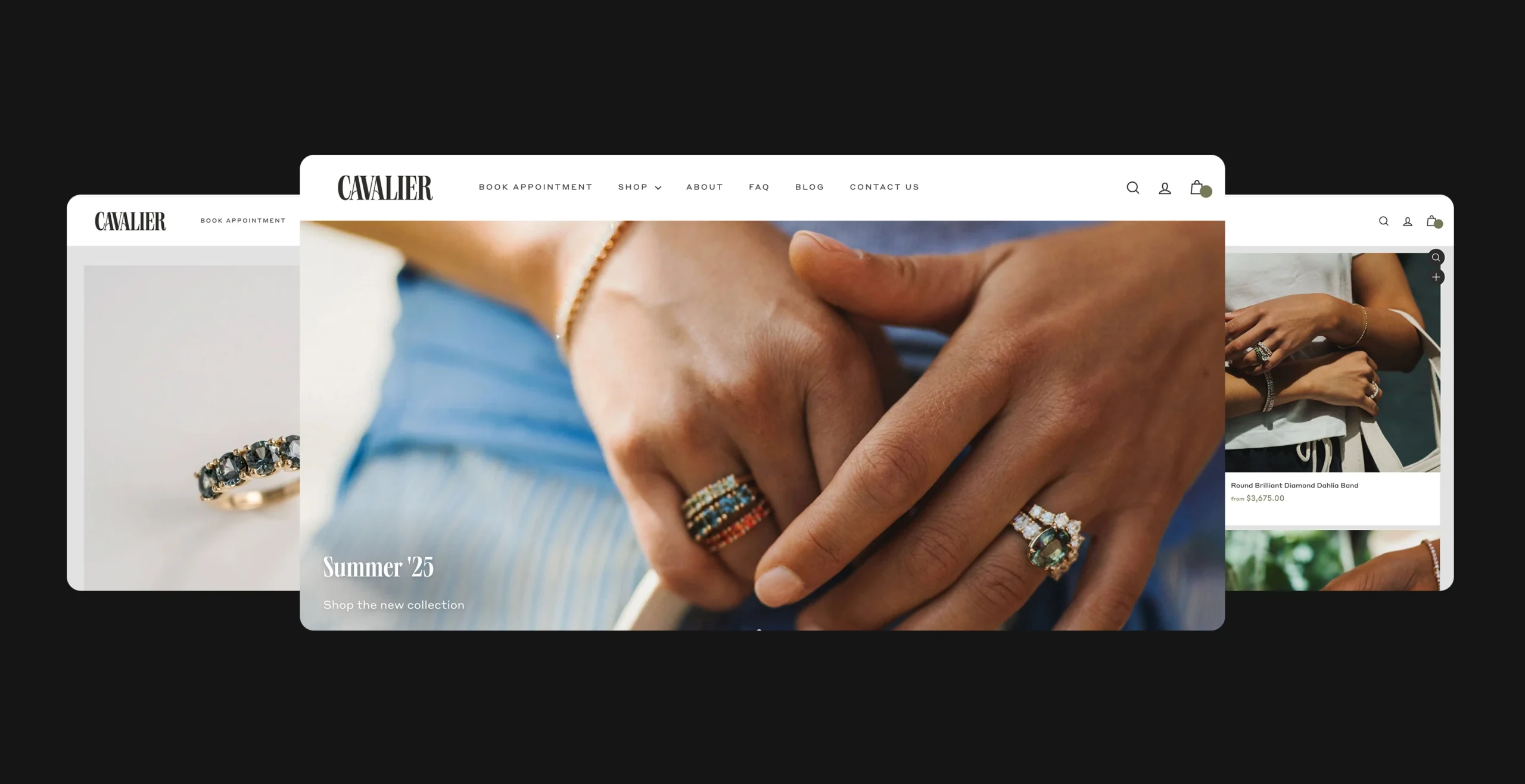 It looks like you've shared an image of a website with a focus on jewelry, specifically featuring hands adorned with rings. If you have specific questions or need information about the content, feel free to ask!